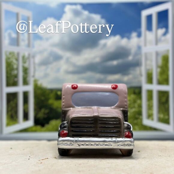 School Bus Purple Ceramic Planter without Drainage hole - Picture 3 of 8